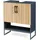 [en.casa] Waschbeckenunterschrank Svanes 70 x 60 x 30 cm Dunkelgrau/Natur