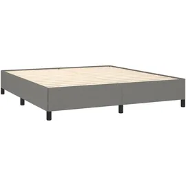 vidaXL Boxspringbett mit Matratze Dunkelgrau 180x200 cm Stoff1372553