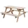 TIMBELA Kindersitzgarnitur aus naturholz- H50 x 90 x 90 cm - Natur