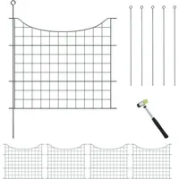 Teichzaun mit 5 Teilen und unteren Bögen