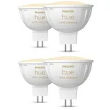 Philips Hue White Ambiance MR16 LED-Lampe 400lm, 4er Pack