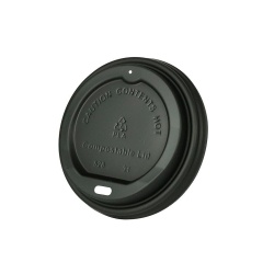 Greenbox Kaffeebecher Deckel, CPLA, Ø 9 cm DHD004061 , 1 Packung = 50 Stück, Farbe: schwarz