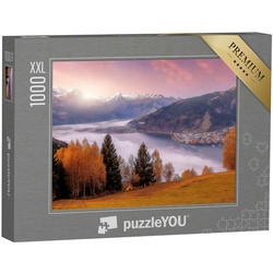 puzzleYOU Puzzle Puzzle 1000 Teile XXL „Himmel über dem Alpensee, Österreich“, 1000 Puzzleteile, puzzleYOU-Kollektionen Österreich