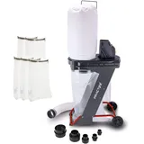 Practixx Absauganlage PX-AS-550 Absaugung Werkstattsauger | 5 Spänesäcke & 4 Adapter | Luftleistung 1150 m3/h | Unterdruck 900 PA | Volumen 75L | Filterfläche 1 m2 | mit 2m Schlauch & Fahrvorrichtung