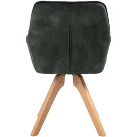 SalesFever Armlehnstuhl Vintage-Samtvelours 59 x 85 x 61 cm Dunkelgrün drehbar