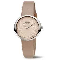 Boccia Damen Armbanduhr Trend 3364-02 Titan Lederband beige