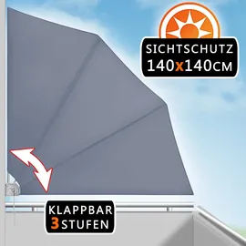 DEUBA Balkonfächer 2er-Set Anthrazit