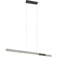 TRIO Leuchten LED Pendelleuchte HELIOS, ausziehbare Hängelampe mit 3 LED Elementen 5800 Lumen CCT, Dimmfunktion, mehrere Helligkeitsstufen, LED fest integriert, Farbwechsler, warmweiß - kaltweiß, 2700-6500K, Touch Dimmer 4 Stufen, höhenverstellbar up and down Licht silberfarben