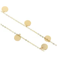 Stella-Jewellery Collier 585 er Gold Halskette für Damen mit 5 Plättchen (inkl. Etui), 585 Gelbgold 5 Plättchen goldfarben