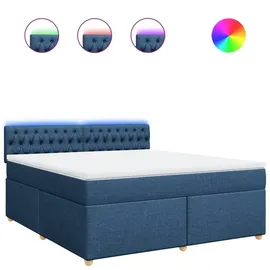 vidaXL Boxspringbett 180 x 200 cm Blau