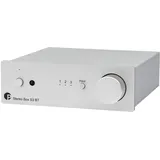 Pro-Ject Stereo Box S3 BT, Ultrakompakter Vollverstärker mit AptX HD Bluetooth und Motorpotentiometer (Silber)