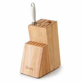 qivee Messerblock unbestückt Holz Beige