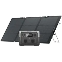EcoFlow EF ECOFLOW Tragbare Powerstation RIVER 2 MAX mit 160W faltbare solar panel