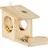 Relaxdays Eichhörnchen Futterhaus, Futterkasten für Eichhörnchen, zum Aufhängen, Holz, HBT: 17,5 x 14 x 25 cm, natur