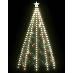 vidaXL Weihnachtsbaum-Lichternetz mit 300 LEDs Kaltweiß 300 cm