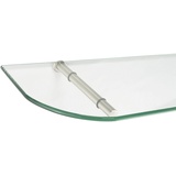 ib style Wandregal Glasregal 6mm klar 60 x 15 cm + STICK, Glasboden aus ESG-Sicherheitsglas - Wandregal silberfarben