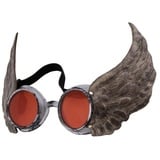 Elope Kostüm Steampunk Brille Aviator orange, Originelles Accessoire für Steampunk Kostüme