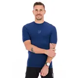 compressport trail racing kurzarm trikot blau herren - L