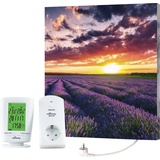 Marmony Infrarotheizung Motiv Lavendel, BxHxT: 50x60x2 cm, mit Fernbedienung und Timer bunt