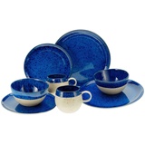 CreaTable Kombiservice Deep Blue Sea 8 tlg., Blau, 8-teilig