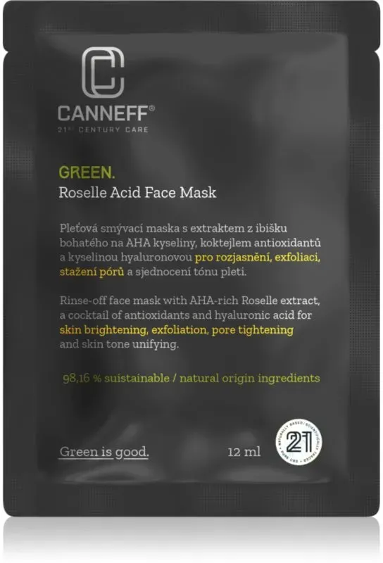 Canneff Green Roselle Acid Face Mask Peelingmaske mit AHA 12 ml
