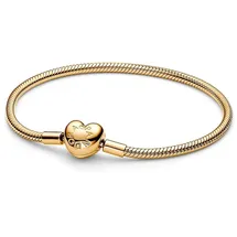Pandora Moments Schlangen-Gliederarmband mit Herz-Verschluss aus Metall vergoldet 563050C00-20 Größe 20