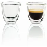 De'Longhi Espresso 2er Doppelwandiges Thermoglas