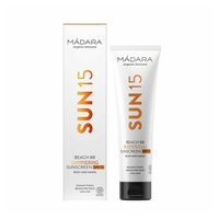 Mádara Cosmetics SUN15 Beach BB Shimmering Sunscreen SPF15 Sonnenschutzcreme Körper 15 Erwachsene