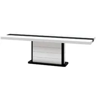 HU designimpex Esstisch Schwarz Hochglanz ausziehbar 160 bis 260