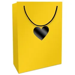 Geschenktragetasche Packpapier gelb 4037-2300 33x23x11cm