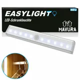 MAVURA Schrankleuchte EASYLIGHT LED Unterbauleuchte Schranklampe Nachtlicht, LED fest integriert, Tageslichtweiß, Sensor Lampe Schranklicht Treppenleuchte magnetisch, Bewegungsmelder silberfarben