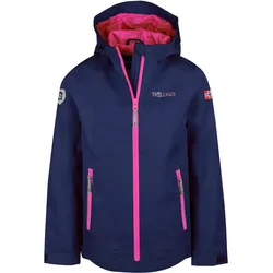 Trollkids Kinder Telemark Regenjacke - 116 - navy/magenta