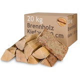 Kiefer Brennholz Kaminholz 5-500 kg Holz Für Ofen und Kamin Kaminofen Feuerschale Grill Flameup Feuerholz 30 cm Holzscheite Wood Kammergetrocknet, Menge:20 kg