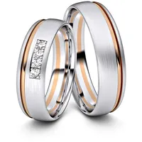 Trauringe Bochum 585er Weifl-/Rotgold - 4459