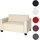 Mendler 2er Sofa Couch Lyon Loungesofa Kunstleder ~ creme