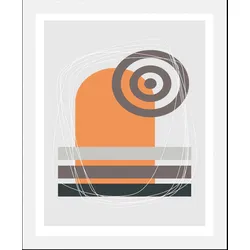 queence Bild »Fia«, Abstrakt-Kunst-Figuren, (1 St.), gerahmt queence Farbe Rahmen: schwarz + Farbe Bild(er): orange