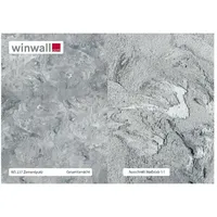 winwall Duschrückwand Duschrückwände ALU-Verbundplatte Dekor: Grober Putz, (1-tlg), Wandverkleidung aus Alu grau 19 cm x 27 cm