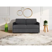 vente-unique Schlafsofa 2-Sitzer - Liegefläche: 120 cm - Matratzenhöhe: 14 cm - Stoff - Grau - CALIFE