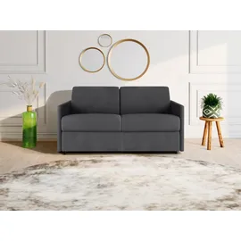 vente-unique Schlafsofa 2-Sitzer - Liegefläche: 120 cm - Matratzenhöhe: 14 cm - Stoff - Grau - CALIFE