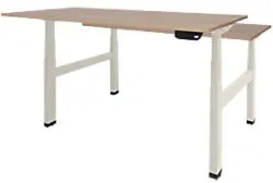 Schaffenburg Dextro Plus Duo Elektrisch Höhenverstellbar Sitz-Stehschreibtisch Rechteckig Kirsche H-Fuß-Gestell 1.200 (B) x 800 (T) x 645 (H) mm Melamin