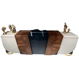 JV Möbel Moderne Beigefarbene Holz-Konsole 50 cm x 112 cm x 236 cm beige