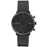 Junghans -max bill Chronoscope Bauhaus Herrenuhr Schwarz Automatik Saphirglas 40mm- 027/4409.02