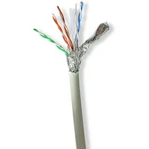 Nedis Netzwerk-Kabel Rollen CAT6 S/FTP Reines Kupfer 100.0 m Innenbereich (S/FTP, CAT6, 100 m), Netzwerkkabel