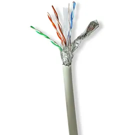 Nedis Netzwerk-Kabel Rollen CAT6 S/FTP Reines Kupfer 100.0 m Innenbereich (S/FTP, CAT6, 100 m), Netzwerkkabel