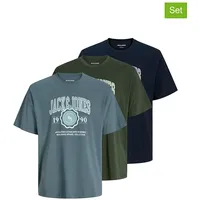 Jack & Jones 3er-Set: Shirts in Bunt - M