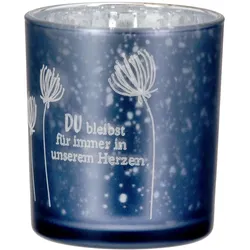 Windlicht Trauer dunkelblau 8cm Variante 1