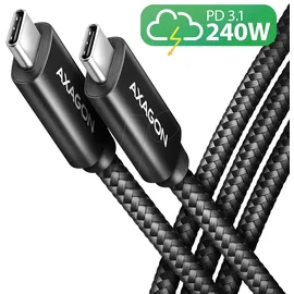AXAGON BUCM2-CM20AB Ladekabel USB-C zu USB-C 2.0, 2 m, PD 240 W 5 A, ALU - 1x USB 2m USB-C® (USB 2.0)