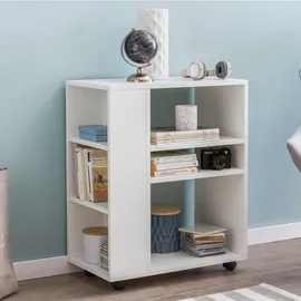 KADIMA DESIGN Regal `Brenta`: Elegantes Multifunktionsmöbel, Rollen, viel Stauraum Weiß, Holz, Rechteckig, 60x75x35 cm, Arbeitszimmer, Container