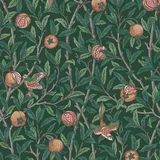 William Morris At Home Bird & Pomegranate Vliestapete 75 cm x 1000 cm 1 St Grün