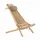 EcoFurn EcoChair Skandinavischer Gartenstuhl Holz Lärche Natur mit Nackenkissen - Beige